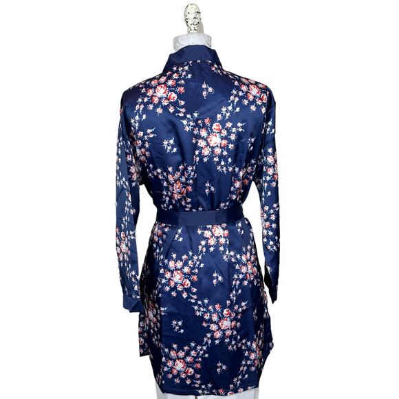 Morgan Lane X Fab Fit Fun The Allie Floral Tie Front Robe Women Small Medium NWT - Picture 3 of 7